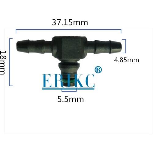ERIKC Two-way Joint Pipe Diesel CR Parts Fuel Injector Assy Return Oil Backflow Plastic for Bosch 110 Series