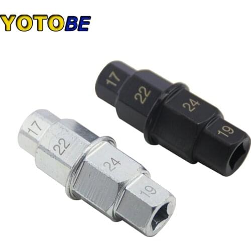 1PC 17 19 22 24mm Motorcycle Front Wheel Axle Hex Spindle Driver Removal Tool Spindle Driver Tool Hexagonal Disassembly Sleeve