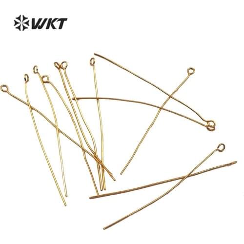 JFE25 New Arrival High Quality 100 Raw Brass Head Pin, Findings (45mm ＆ 60mm) Earring Making Findings