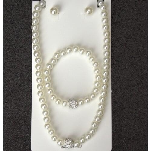 Set 2020 Hot Worldwide Imitation Pearl Gold Simple Elegant Bridal Hot Jewelry Kit Gift Fast Cheap Marketing New Hot Selling