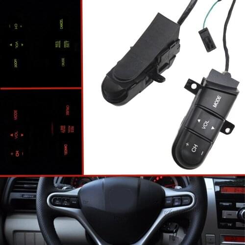 New 36670-SNA-A01 For Honda CIVIC HYBRID MX SEDAN EX EX-L 5 Orange /Green Light Steering Wheel Audio Control Switch