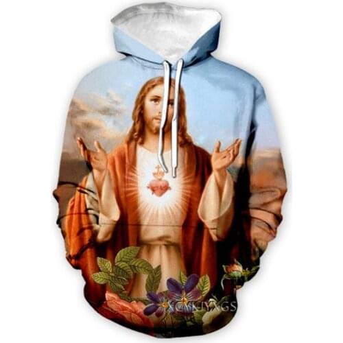 New God Religion Christ Jesus 3D Print Causal Clothing Fashion Men Women Tracksuits Crewneck Hoodies Plus size S-7XL harajuku