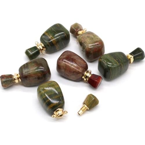 New Style Hot Sale Natural Stone Perfume Bottle Pendant Vase-Shaped Semi-Precious For Jewelry Making DIY Necklace Accessory