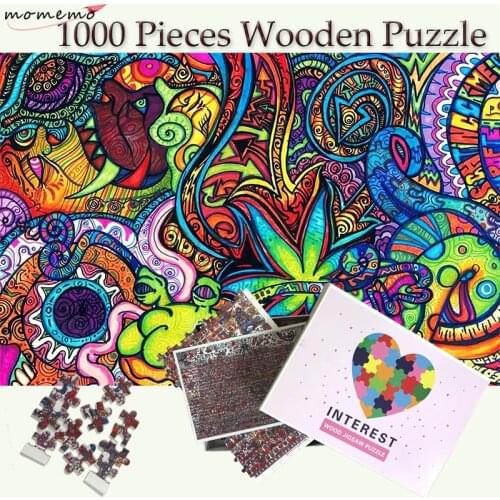 MOMEMO Dream World Jigsaw Wooden Puzzle 1000 Pieces Puzzles Toys Adults Puzzle Games Education Wooden Toy for Childen Home Decor