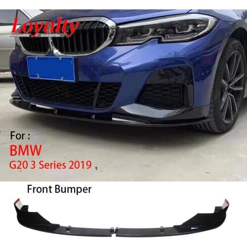 Loyalty Front Lip for 2019 2020 2021 BMW G20 3 Series M Sport Painted Gloss Black Bumper Spoiler Splitter Wing