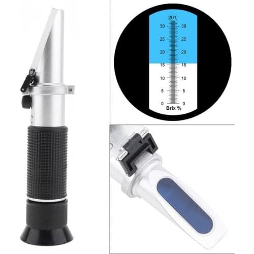 Portable Handheld Refractometer 0-80 Food and Beverage Sugar Content Detection Analyzer 0-32 Brix Meter