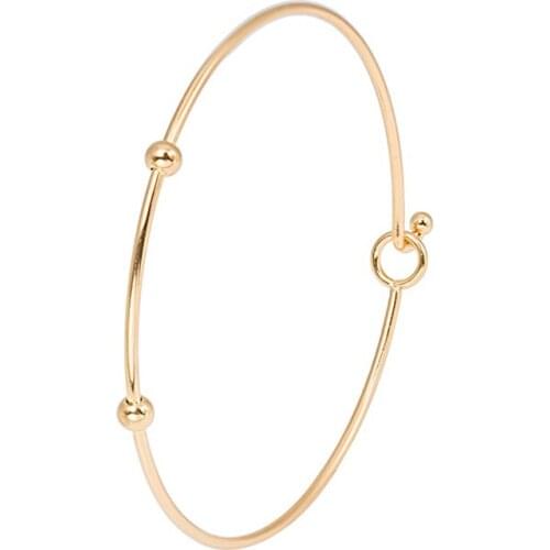 Simple Retractable Live Mouth Glossy Adjustable Retro Bracelet Fashion Open Plain Rings All-match Ladies Bracelet