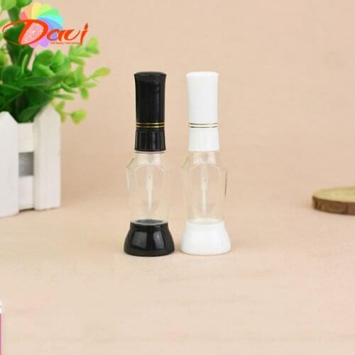 10pcs/lot empty container bottles 2-Way False Nail Art Glitter Makeup Polish colorful Striper Pen +Varnish Brush