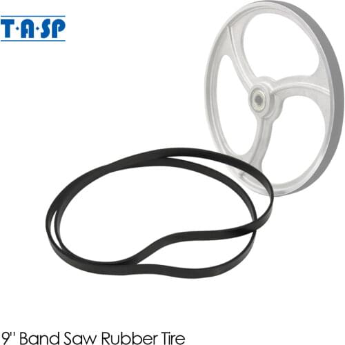 TASP 2pcs 9" Bandsaw Tires Woodworking Band Saw Rubber Band Scroll Wheel Ring Parts for Delta 28-150 BS100 Craftsman Grizzly