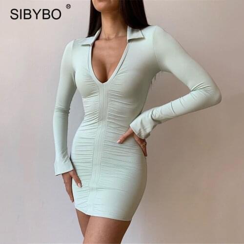 Зеленые летние платья SIBYBO China At AliExpress