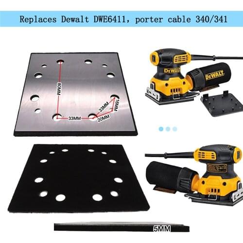 Replacement 115*105mm Square Sandpaper Polishing Disc 12-Hole Disk Sand Sheets for DWE6411 Sanding Machine