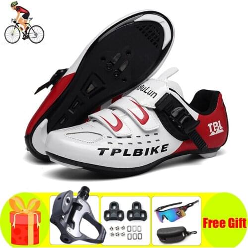 Road Cycling Shoes Men Women Breathable Self-locking Ultralight Bicycle Sports Shoes Self-locking Professional Sneakers