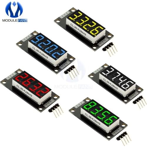 TM1637 0.36" 0.36 Inch 7 Segments Digital Display Tube 4-Digit LED Module Board For Arduino Red Green Blue Yellow White