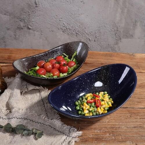 Japanese tripod angle plate net red plate restaurant with tableware set creative tableware ceramic plate