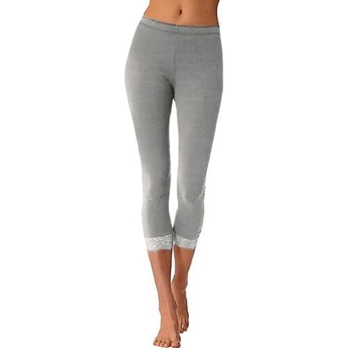 Womens Lace Hips Pants Summer Fashion Seven Points Multicolor Pants Ladies Cropped Trousers Femme Pant