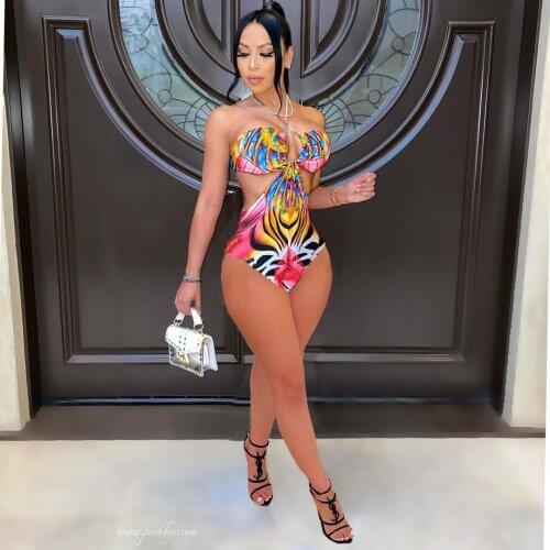 Sexy One Piece 2021 Swimsuit Push Up Swimwear Women Adjustable Shoulder Swimsuit Bodysuit Bathing Suit Swim Wear S-XL