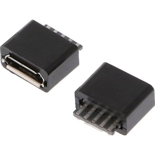 10 Pcs DIY Micro USB 5 Pin Female Socket Kit Connector Plug Solder Welding Shell