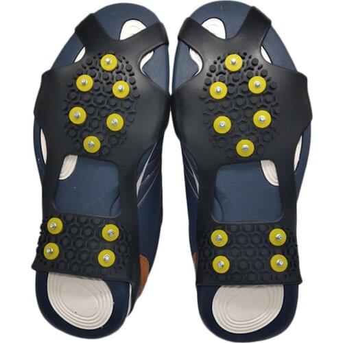 2Pcs Non-slip 10-tooth Crampons Silicone Shoe Cover Outdoor Mountaineering Tool Silicone Shoe Cover