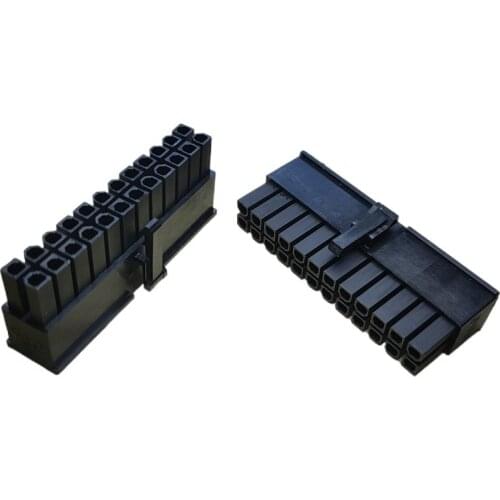 20PCS/1Lot 5557 4.2mm Black/White 24P 24PIN Male Plug Plastic Shell For PC Computer ATX Motherboard Power Connector Housing