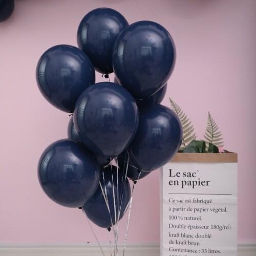 5"10"18" Navy Blue Balloon Luminous Blue Latex ballon Birthday Party Supplies Wedding Decorations Globos