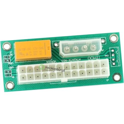 ATX 24Pin to Molex 4Pin Dual Power Supply Sync Starter Extension Cable Cable Cards for miner machine add2psu