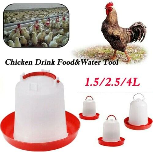 1/2/4/L Chicken Waterer Automatic Chick Thicken Drinker Cups Poultry Feeders Water Bucket Drinking Fountain Farming Tools