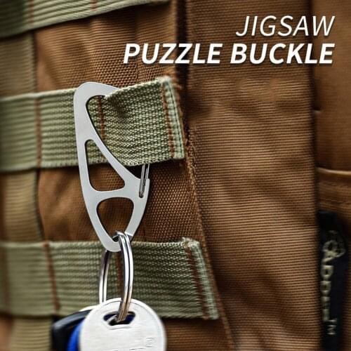 Keychain Carabiner Stainless Steel Climbing Hook Key Ring Key Holder Men Gift Travelling Easy Carrying Portable Parts