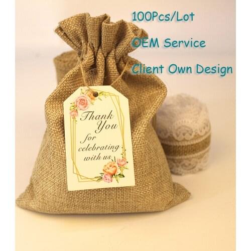 Floral and Aroma Bag Decor Packing Label Kitchenware Handmade Kraft Paper White /black/Red HangTags 100Pcs/Lot Can Be Customized