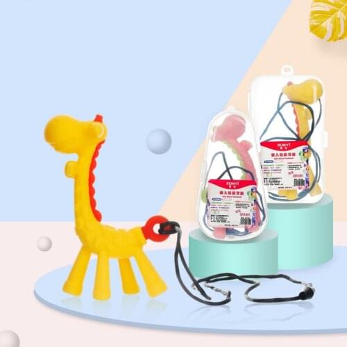 Baby Teether Dental Care For Banana Fruit Toothbrush Silicone Chew Safety Accessories Print Beads Favorite Molar Newborn Infant