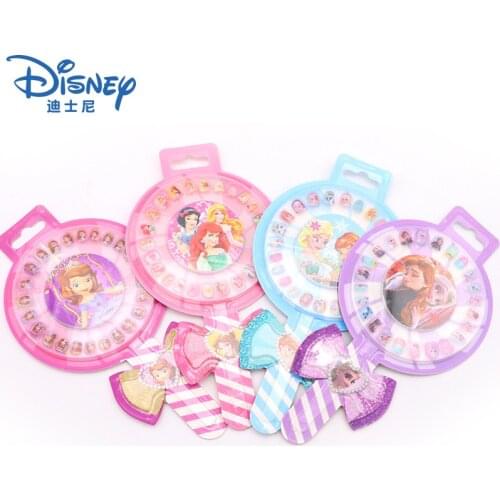 Disney Frozen 2 Elsa Anna Princess Nail Stickers Cartoon Removable Princess Sofia Girls Nail Makeup Toy Sticker