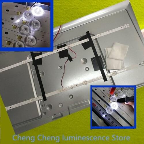 8piece/lot for 6Leds HL-00320A30-0601S-07 A1 2 6 silver IP-LE32/495523 LCD TV backlight bar 585mm 6lamp 6V 100%NEW