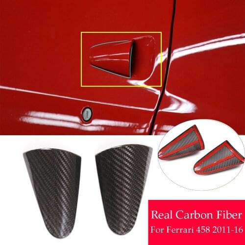For Ferrari 458 2011-2016 Real Carbon Fiber Exteiror Side Door Handle Cover Trim