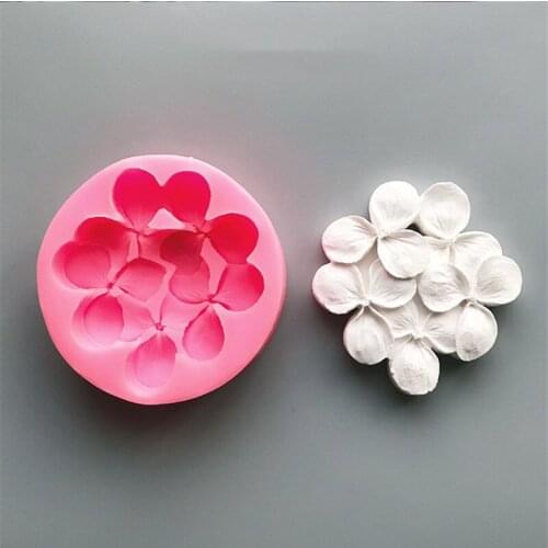 Hydrangea Fondant Cake Mold DIY Chocolate Candy Mould Cake Bakeware Decoration Handmade Plaster Clay Molds Resin Crafts