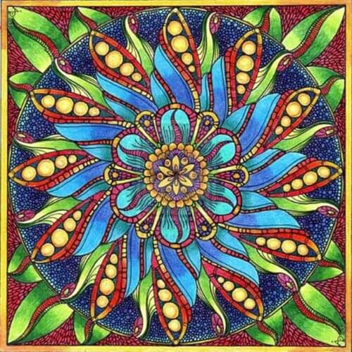 Kexinzu Full Square Round 5D DIY Diamond Painting "Religion Mandala" Handmade 3D Embroidery Cross Stitch Mosaic Decor Gift ba