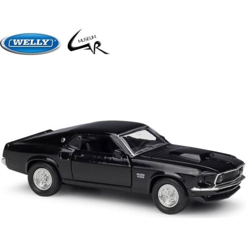 WELLY 1:36 Model Car Simulation Alloy Metal Toy Car Childrens Toy Gift Collection Model Toy Gifts 1969 Ford Mustang Boss 429