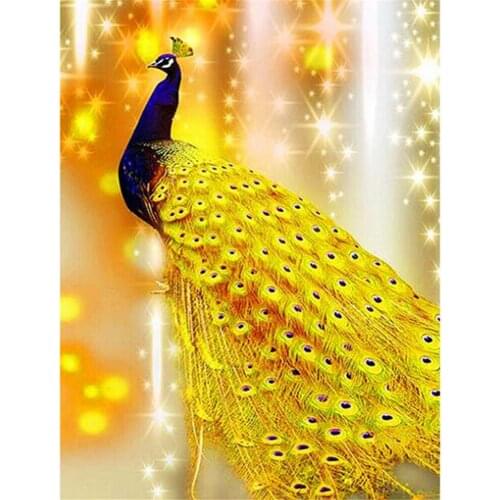 Bird Diy Peacock DIY Cross Stitch 11CT Embroidery Kits Craft Needlework Set Printed Canvas Cotton Thread Home Wholesale