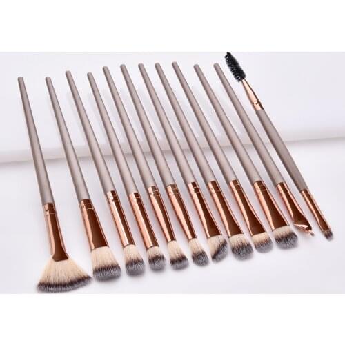 12Pcs Makeup Brushes Tool Set Cosmetic Powder Eye Shadow Foundation Blush Blending Beauty Make Up Brush Set Maquiagem Drop ship