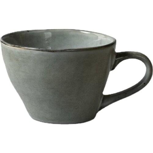 Nordic Art Retro Frosted Ceramic Coffee Cup Single Modern Household Stoneware Coffee Mug American Office Afternoon Tea Set