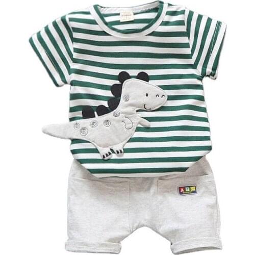 New Summer Baby Boys Girls Clothes Sets Children Cartoon Casual T-Shirt Shorts 2Pcs/sets Toddler Cotton Costume Kids Tracksuits