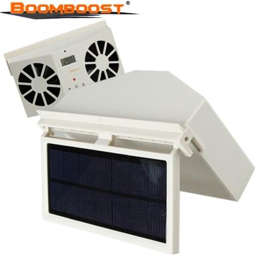Newly Car Auto Air Vent Radiato with Display Sun Power Cool Fan Portable Without battery Ventilation System Solar 2W Cooler