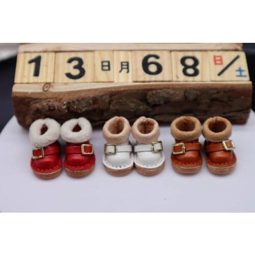 Ob11 doll shoes bjd shoes cowhide copper buckle leather boots for obitsu11,GSC clay,body9,YMY,1 / 12BJD doll Accessories boots