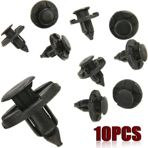 10Pcs/set 8mm Hole Plastic Retainer Bumper Rivet Trim Clip Engine Cover Panel Clip Fastener For Nissan Micra Almera XTrail Juke