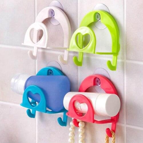 Wholesale Hook Transparent Self-Adhesive Door Wall Hanger Hook Suction Heavy Duty Shelf Suction Cup Kitchen Bathroom TW033