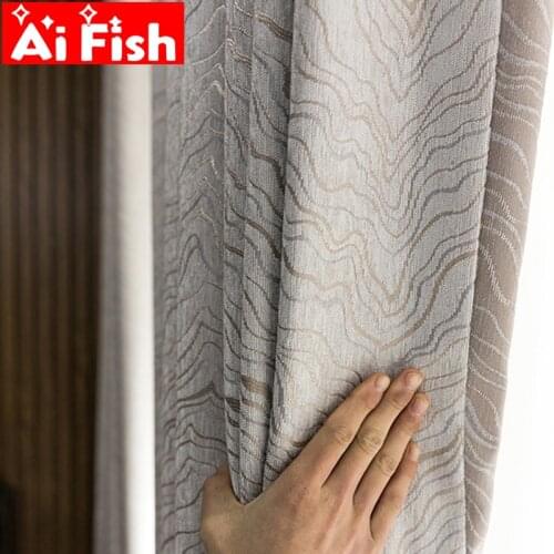 Modern Blackout Curtains For Living Room Thickened Chenille Jacquard Water Crack Texture Bedroom Curtains Fabrics Blinds MY455#4