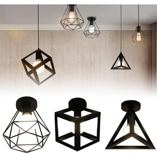 Modern Nordic Black Wrought Iron LED ed Ceiling Lamps for Kitchen Living Room Bedroom Study Balcony Porch Restaurant Cafe Hotel