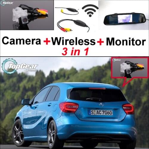 3in1 Special WiFi Back Up Camera + Wireless Receiver + Mirror Screen Rear View Parking System For Mercedes Benz A MB W176