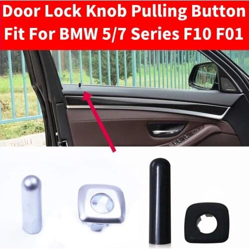 Car Styling Black Chrome Silver Door Lock Knob Pulling Switch Button For BMW X1 X3 X4 X5 X6 F25 F26 F15 1/3/5/6/7 SERIES F10 F01