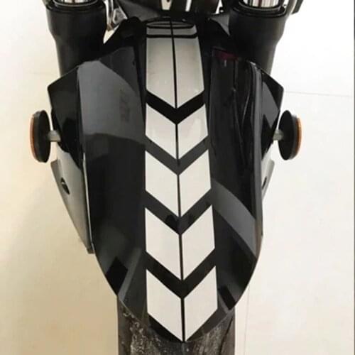 Motorbike Striped Sticker Motorcycle Fender Reflective Sticker Waterproof Moto Decal Tattoo Prevent Scratch