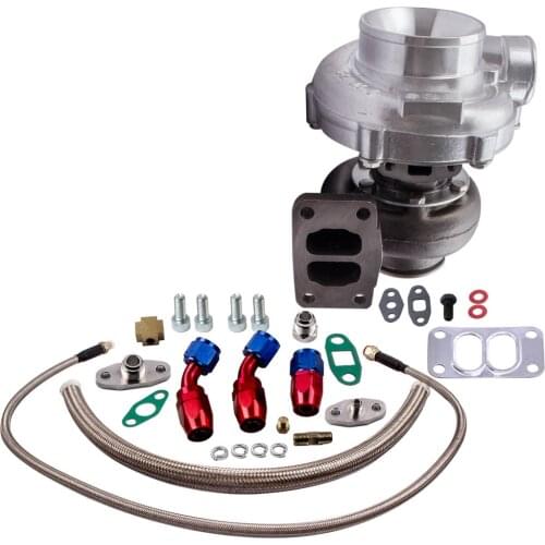 T70 .70 A/R T3 V Band Flange Universal Turbocharger 1.8L-3.0L Engine Up to 500HP +Complete Kits