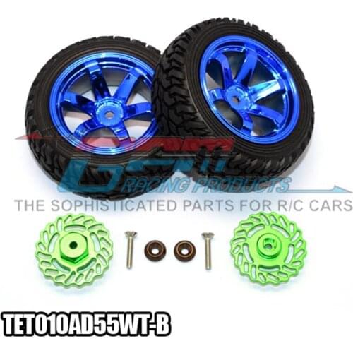 GPM ALLOY BRAKE DISK +5.5MM THK W/ TIRES & WHEELS For TRAXXAS Latrax Teton RC Upgrade